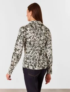 Whistles Floral V-Neck Button Through Blouse -Marks and Spencer Shop Floral V Neck Button Through Blouse 3
