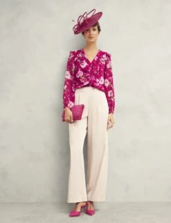 Floral V-Neck Frill Detail Blouse -Marks and Spencer Shop Floral V Neck Frill Detail Blouse 4