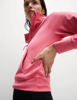 Funnel Neck Half Zip Yoga Top