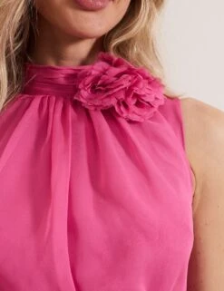 Funnel Neck Midi Waisted Dress -Marks and Spencer Shop Funnel Neck Midi Waisted Dress 5