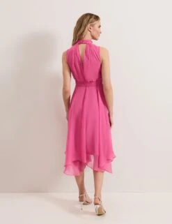 Funnel Neck Midi Waisted Dress -Marks and Spencer Shop Funnel Neck Midi Waisted Dress 6