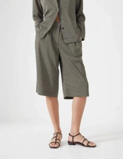 Geometric Knee Length Bermuda Shorts