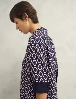 Geometric Knee Length Shirt Dress -Marks and Spencer Shop Geometric Knee Length Shirt Dress 4