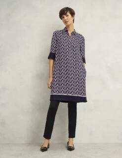 Geometric Knee Length Shirt Dress -Marks and Spencer Shop Geometric Knee Length Shirt Dress 5