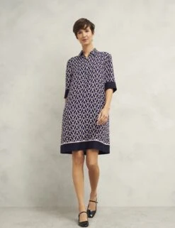 Geometric Knee Length Shirt Dress -Marks and Spencer Shop Geometric Knee Length Shirt Dress 7