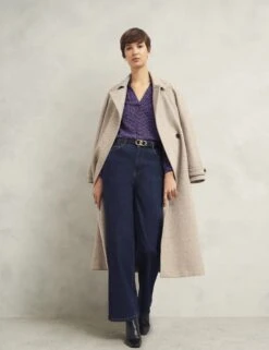 Geometric V-Neck Blouse -Marks and Spencer Shop Geometric V Neck Blouse 6