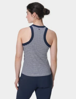 Sweaty Betty Harper Modal Rich Striped Racer Back T-Shirt -Marks and Spencer Shop Harper Modal Rich Striped Racer Back T Shirt 4