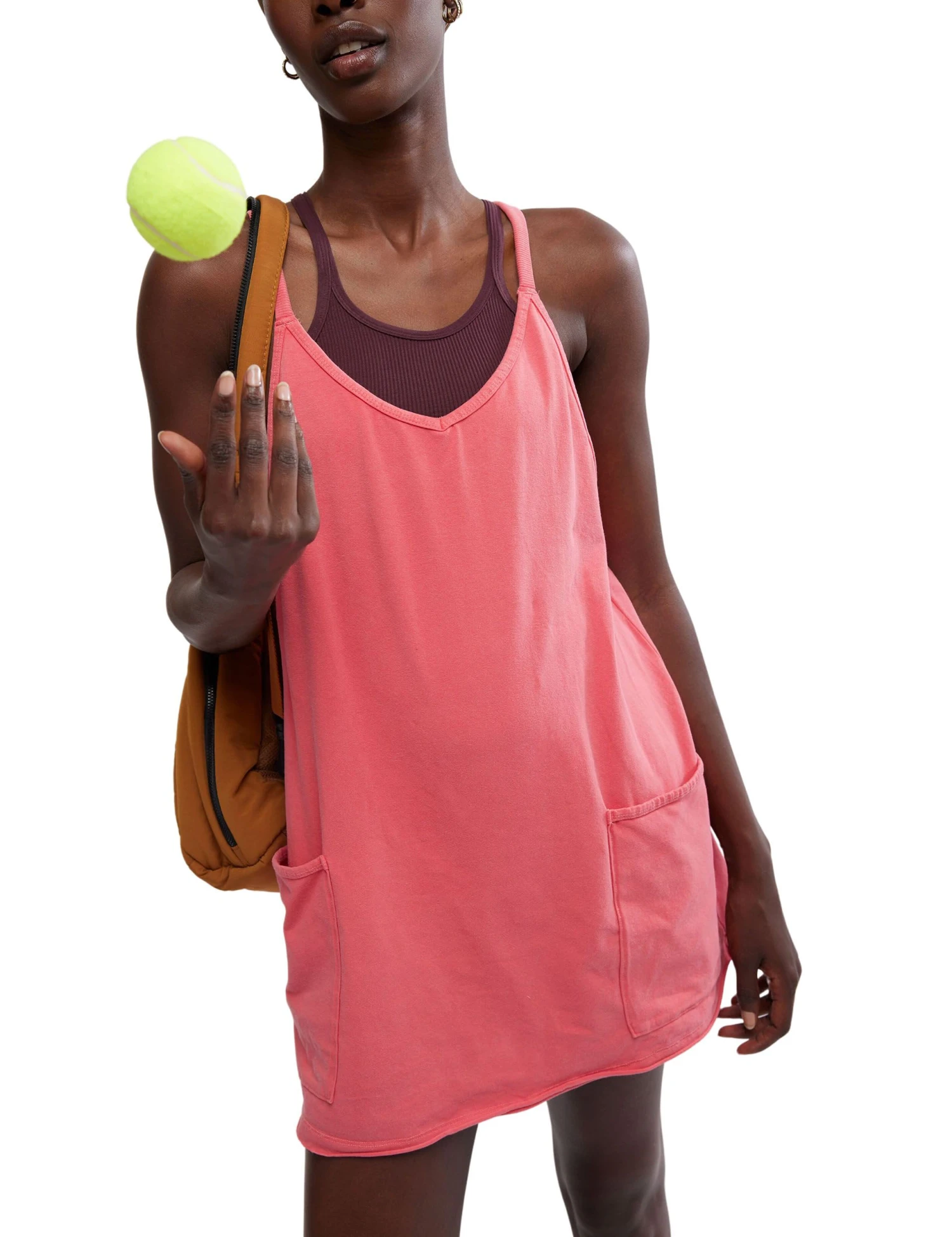 Hot Shot Cotton Rich V-Neck Mini Dress 8 Hot Shot Cotton Rich V-Neck Mini Dress - Image 6