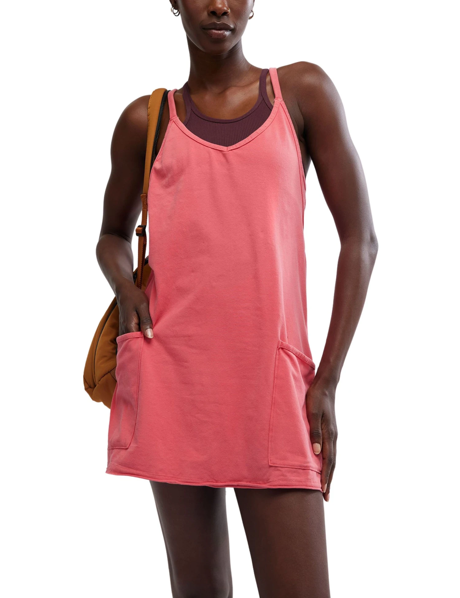 Hot Shot Cotton Rich V-Neck Mini Dress 3 Hot Shot Cotton Rich V-Neck Mini Dress