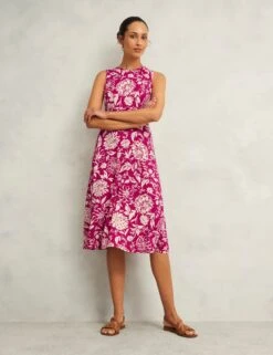 Jersey Floral Knee Length Skater Dress -Marks and Spencer Shop Jersey Floral Knee Length Skater Dress 2