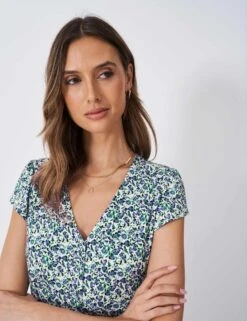 Jersey Floral V-Neck Midaxi Tea Dress -Marks and Spencer Shop Jersey Floral V Neck Midaxi Tea Dress 4