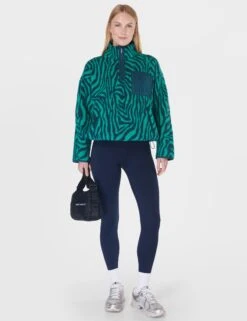 Sweaty Betty Karma Half Zip Animal Print Fleece Jacket -Marks and Spencer Shop Karma Half Zip Animal Print Fleece Jacket 2