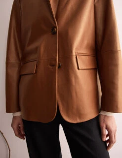 Jaeger Leather Blazer -Marks and Spencer Shop Leather Blazer 4