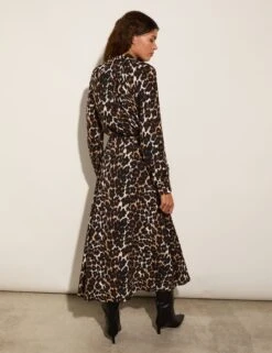 Leopard Print Midi Shirt Dress -Marks and Spencer Shop Leopard Print Midi Shirt Dress 3