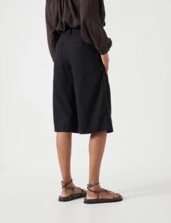 Linen Blend High Waisted Bermuda Shorts -Marks and Spencer Shop Linen Blend High Waisted Bermuda Shorts 4