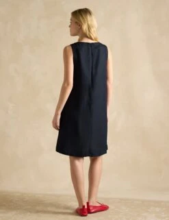 Joules Linen Blend Round Neck Shift Dress -Marks and Spencer Shop Linen Blend Round Neck Shift Dress 2