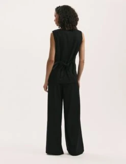 Linen Blend Round Neck Waistcoat 15 Linen Blend Round Neck Waistcoat -Marks and Spencer Shop Linen Blend Round Neck Waistcoat 3