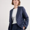 Linen Blend Slim Single Breasted Blazer -Marks and Spencer Shop Linen Blend Slim Single Breasted Blazer
