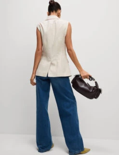 Linen Blend Waistcoat -Marks and Spencer Shop Linen Blend Waistcoat 4