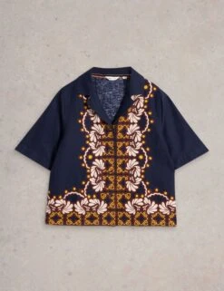 WHITE STUFF Linen Rich Printed Button Through Shirt -Marks and Spencer Shop Linen Rich Printed Button Through Shirt 1