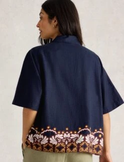 WHITE STUFF Linen Rich Printed Button Through Shirt -Marks and Spencer Shop Linen Rich Printed Button Through Shirt 3