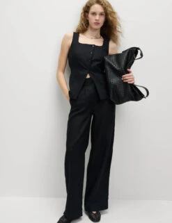 Linen Rich Tailored Twill Square Neck Waistcoat -Marks and Spencer Shop Linen Rich Tailored Twill Square Neck Waistcoat 2