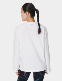 Sweaty Betty Logo Pure Cotton Crew Neck Oversized Top 19 Sweaty Betty Logo Pure Cotton Crew Neck Oversized Top -Marks and Spencer Shop Logo Pure Cotton Crew Neck Oversized Top 3