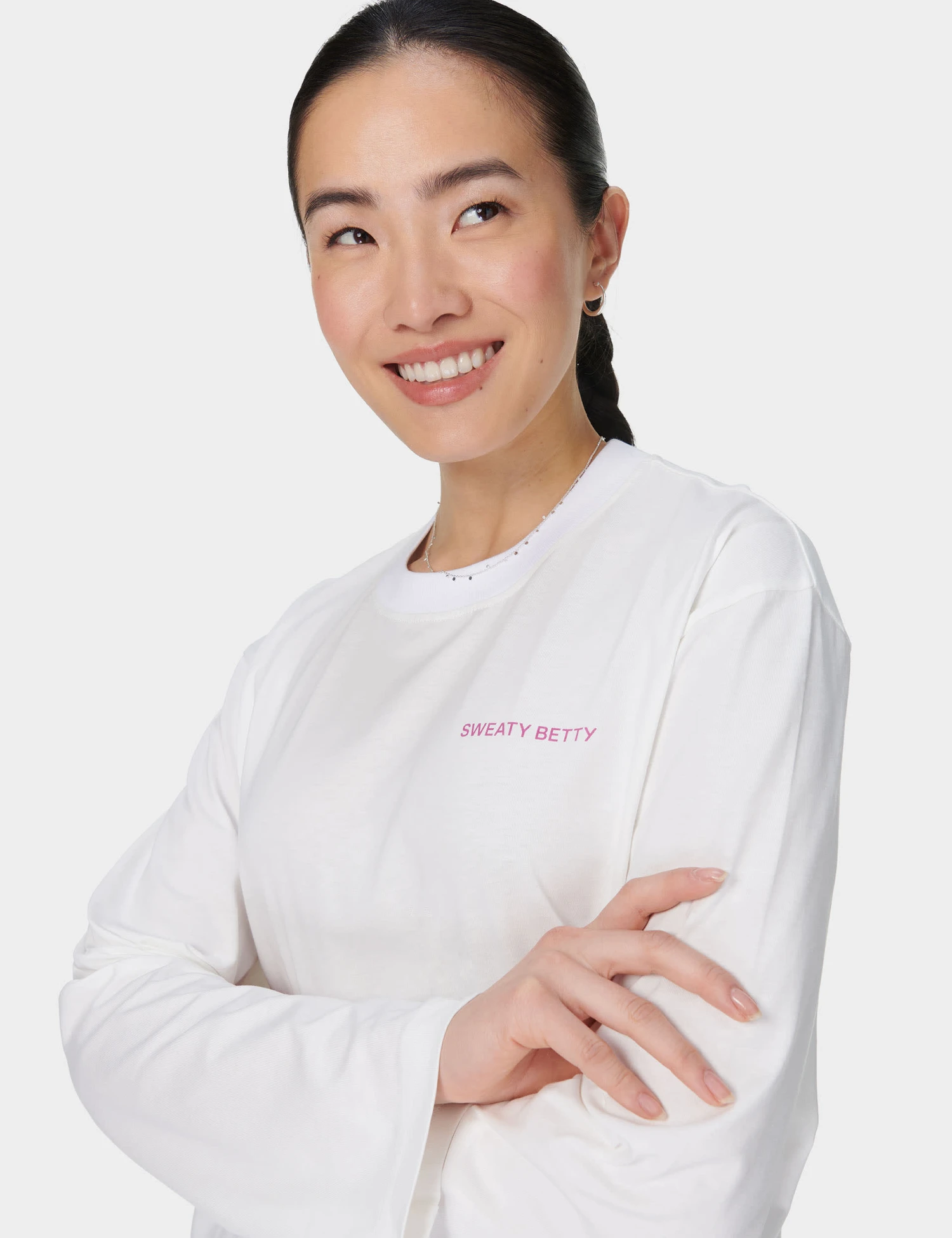 Sweaty Betty Logo Pure Cotton Crew Neck Oversized Top 7 Sweaty Betty Logo Pure Cotton Crew Neck Oversized Top - Image 5