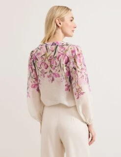 Lyocell Rich Floral Blouse -Marks and Spencer Shop Lyocell Rich Floral Blouse 4