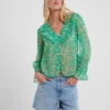 French Connection Floral V-Neck Relaxed Ruffle Blouse -Marks and Spencer Shop MS 01 T83 8701T J0 X EC 0