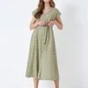 Pure Cotton Gingham V-Neck Midi Wrap Dress -Marks and Spencer Shop MS 10 T19 8006 J4 X EC 0