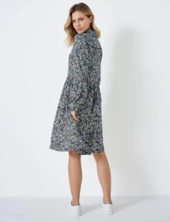 Floral Knee Length Shirt Dress -Marks and Spencer Shop MS 10 T19 8740S E4 X EC 1