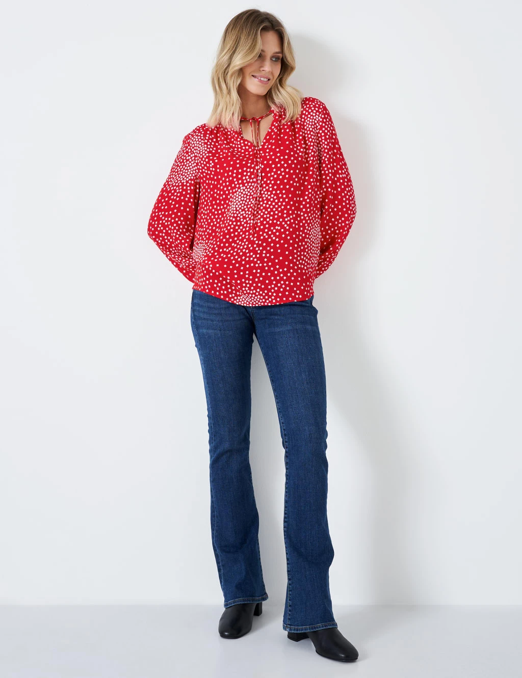 Printed Tie Neck Blouse 5 Printed Tie Neck Blouse - Image 3