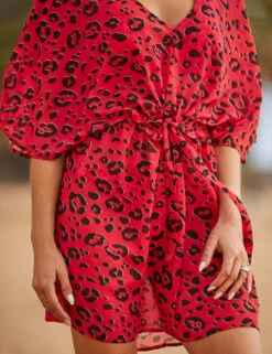 Animal Print Beach Cover Up Kaftan -Marks and Spencer Shop MS 10 T83 3214S A4 X EC 4