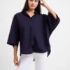 French Connection Pure Cotton Collared Relaxed Popover Shirt -Marks and Spencer Shop MS 10 T83 5147S E0 X EC 0