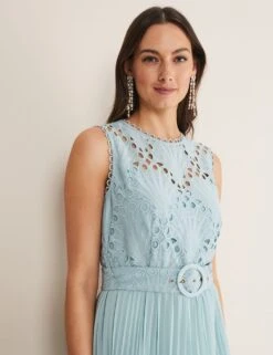 Embroidered Lace Belted Midi Shift Dress 12 Embroidered Lace Belted Midi Shift Dress -Marks and Spencer Shop MS 10 T83 8079T J0 X EC 3