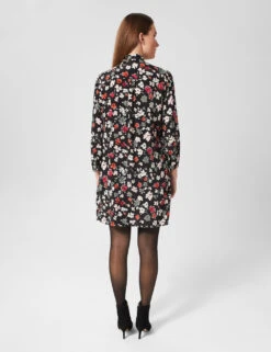 Floral High Neck Mini Shirt Dress -Marks and Spencer Shop MS 10 T83 8125T ZZ X EC 2