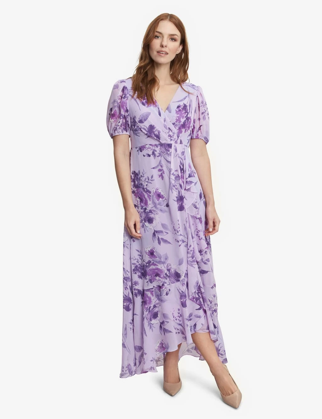 Floral V-Neck Maxi Wrap Dress 3 Floral V-Neck Maxi Wrap Dress