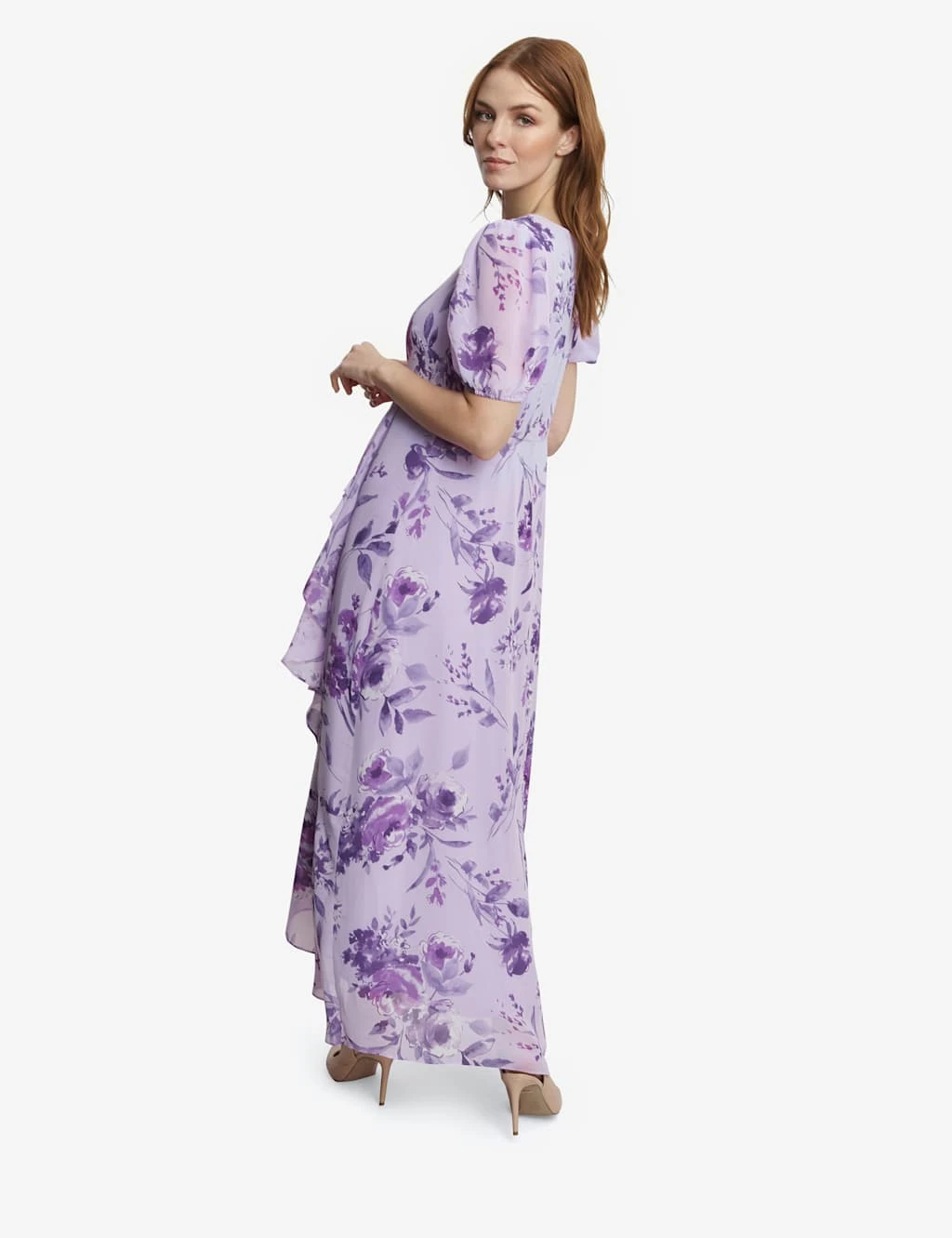 Floral V-Neck Maxi Wrap Dress 5 Floral V-Neck Maxi Wrap Dress - Image 3