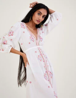 MONSOON Embroidered V-Neck Maxi Beach Dress -Marks and Spencer Shop MS 10 T83 8251T Z4 X EC 1