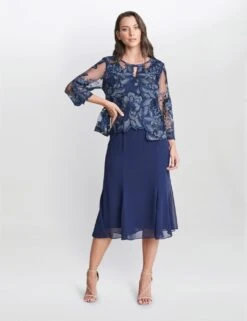 Lace Midi Swing Dress With Mock Jacket -Marks and Spencer Shop MS 10 T83 8271T F0 X EC 2