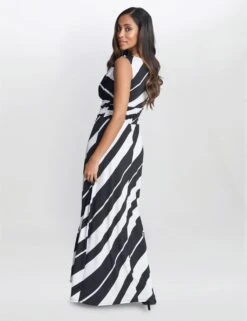 Jersey Striped V-Neck Maxi Waisted Dress -Marks and Spencer Shop MS 10 T83 8277T Y4 X EC 1