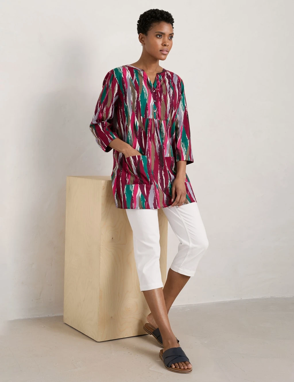 Organic Cotton Geometric Pocket Tunic 3 Organic Cotton Geometric Pocket Tunic