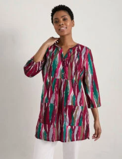 Organic Cotton Geometric Pocket Tunic 9 Organic Cotton Geometric Pocket Tunic -Marks and Spencer Shop MS 10 T83 8453T A4 X EC 1