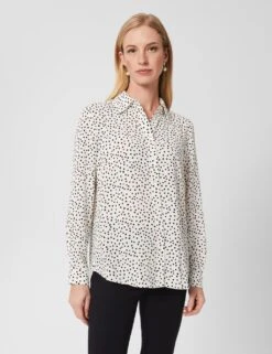 Polka Dot Collared Shirt