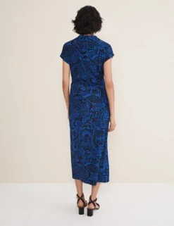 Floral V-Neck Midi Wrap Dress -Marks and Spencer Shop MS 10 T83 8672T E4 X EC 4