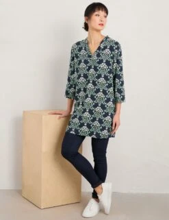 Linen Rich Floral Tunic