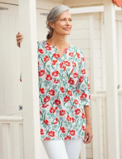 Organic Cotton Floral Relaxed Tunic
