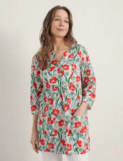 Organic Cotton Floral Relaxed Tunic -Marks and Spencer Shop MS 10 T83 8843T ZZ X EC 1