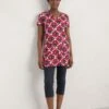 Organic Cotton Floral V-Neck Tunic